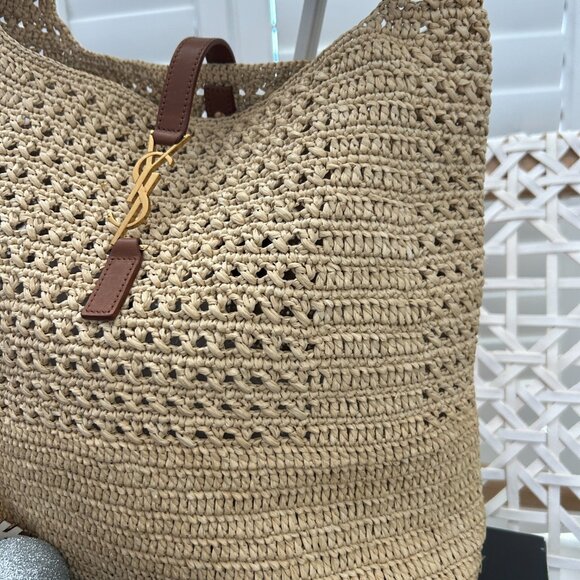 SAINT LAURENT PARIS Le 5 a’ 7 Raffia Bag with box and dust bag - Picture 11 of 16